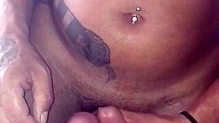 Young transsexual gives oral pleasure to older partner