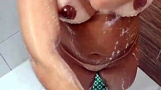 Masturbating in the shower with fingers and toys