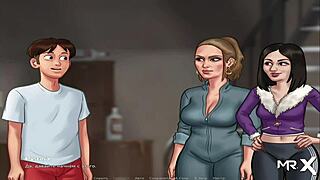 Animated teen performs in Summertime Saga video game