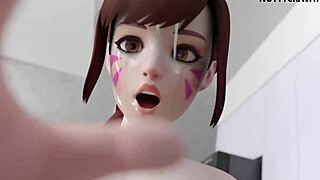 Collection of animated Overwatch battles with Japanese style