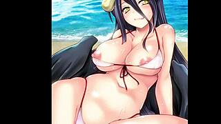 Hentai video featuring Albedo, the dominant busty character