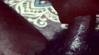 African American man masturbating late at night