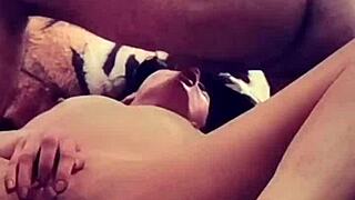 Deepthroat blowjob leads to facial cumshot