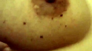 Leah's sensual tits play with Quito's fingers