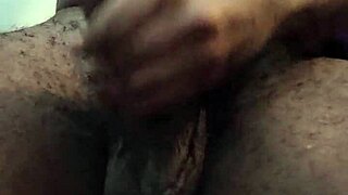 Amateur black guy jerks off and cums