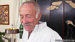 Spanish teen Victoria Valencia gives a blowjob and shares her pussy juice with an older man in a group setting