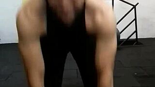 Gay workout turns into passionate encounter