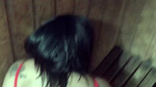 Solo sauna session turns into self-pleasure