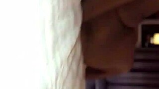 First time shy African-American teen gives a blowjob