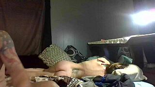 Aroused brunette temptress seduces her attractive male neighbor