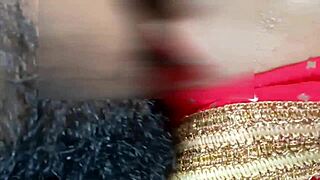 Amateur step-sister's hairless pussy sucking and boobjob