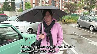 First time hardcore scene with an Italian MILF