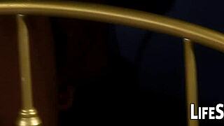 Gay BDSM scene with an angelic figure and a big dick