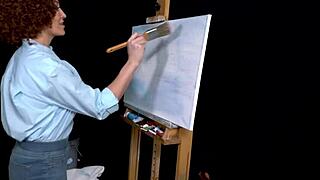 Ryan Keely's big tits and horny cosplay painting session