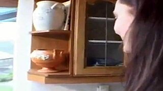 Brunette MILF with big cans and a huge dick in hardcore scene