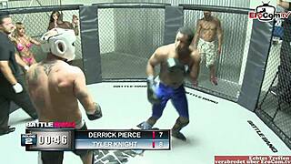 British and American blondes compete in a hot boxing match and fuck on the mat