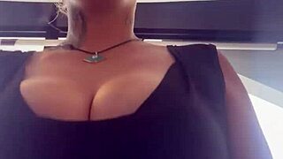 Big tits bounce while I work out outdoors