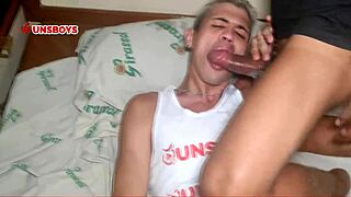 See through hotel room action with amateur gay couples