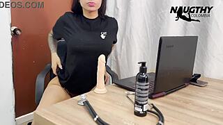 Big Latina beauty gets her ass fucked in the office