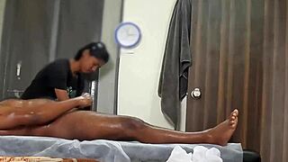 A happy ending massage with a hidden camera