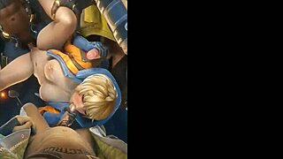 3D animated hentai with lots of cum and facial scenes