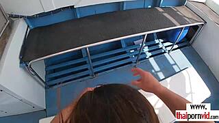 Beautiful Thai woman gets to experience a big dick