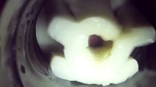 Enjoying solo pleasure with a Fleshlight and a nice creampie
