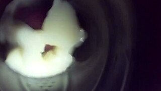 Enjoying solo pleasure with a Fleshlight and a nice creampie