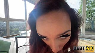 POV sex with a seductive European beauty