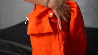 Skinny Latina gets tight anal creampie in prison cell